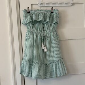 American Eagle Outfitters Green Striped Kids Dress
